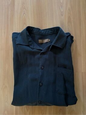 Robert Barakett Navy Blue Short-Sleeve Button Shirt